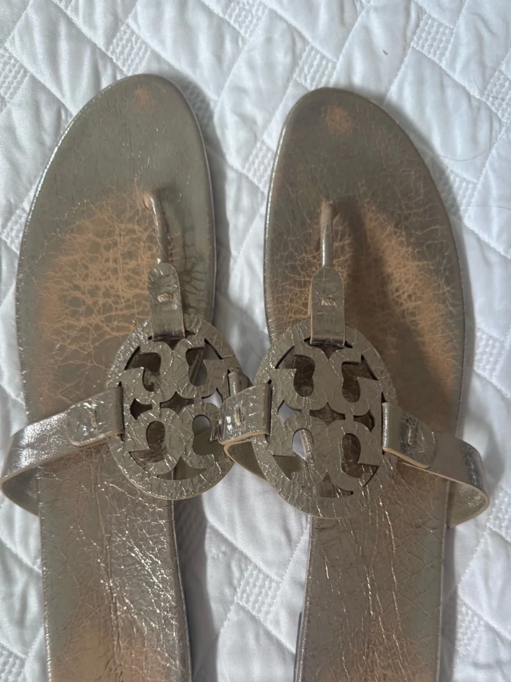 Tory Burch Miller Sandal Gold Sz 9.5